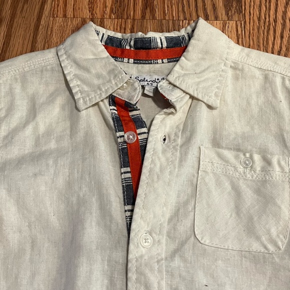 Splendid Boys White Button Front Shirt. NWT. - Picture 2 of 3